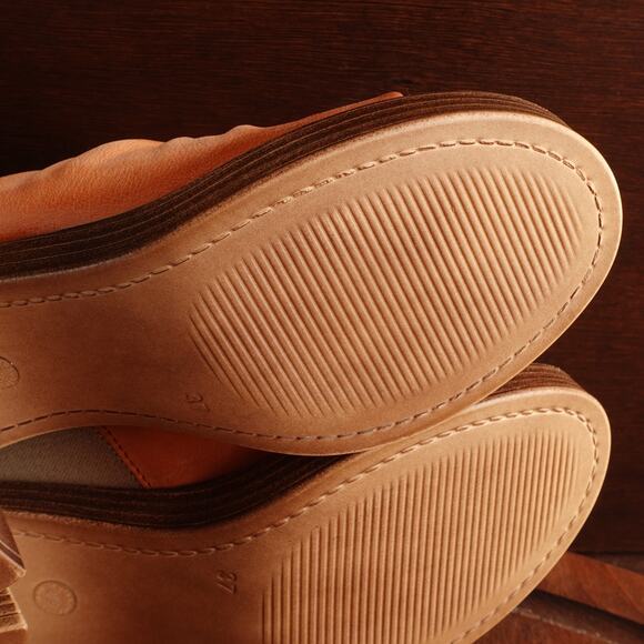 Miz Mooz Sandals WMS SZ EU 37 US 6.5-7 Brown Orange Maybelle Leather Mule Shoes - Picture 11 of 15